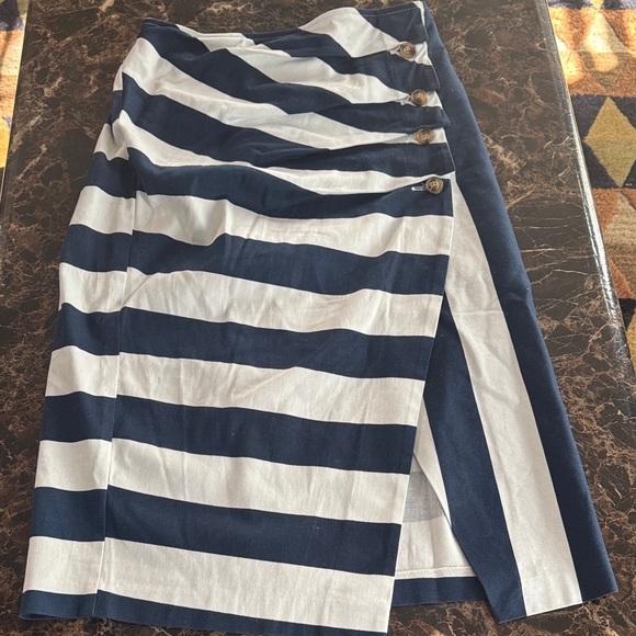 New York & Company Eva Mendes Nautical Striped Pencil Skirt - Size 10 - Picture 9 of 9